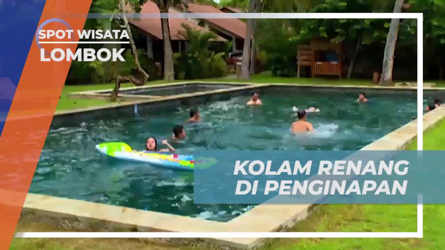 Berenang Rame di Kolam Penginapan Cocotinos Beach di Lombok yang Sejuk dan Menyegarkan  