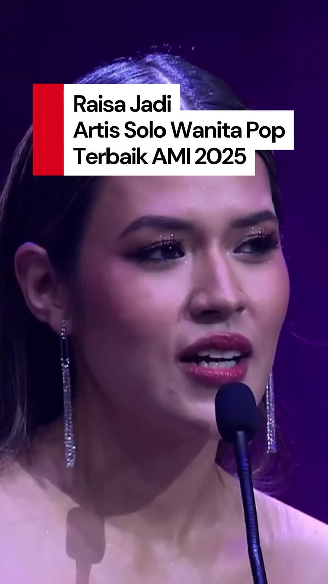 Video Raih Artis Solo Wanita Pop Terbaik AMI, Raisa: Zalina Mamah Keren Kan?