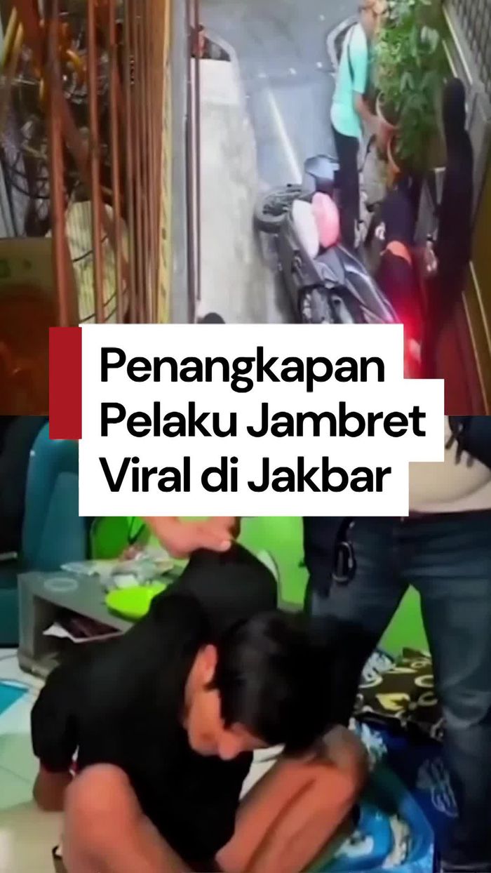 Video: Detik-detik Penangkapan Jambret Viral Todongkan Sajam di Jakbar