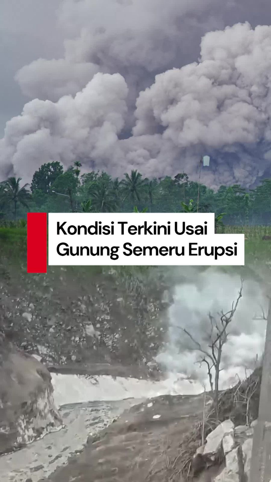 Video: Kondisi Terkini Aliran Sungai Curah Kobokan Usai Gunung Semeru Erupsi