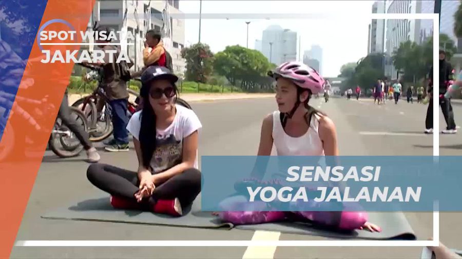 Merasakan Yoga Jalanan di Tengah Jalan Kota Jakarta  