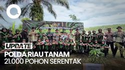 Video: Hari Pohon Sedunia, Polda Riau Tanam 21.000 Pohon Serentak