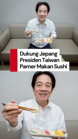 Video: Kala Presiden Taiwan Pamer Sushi saat Hubungan Jepang-China Memanas