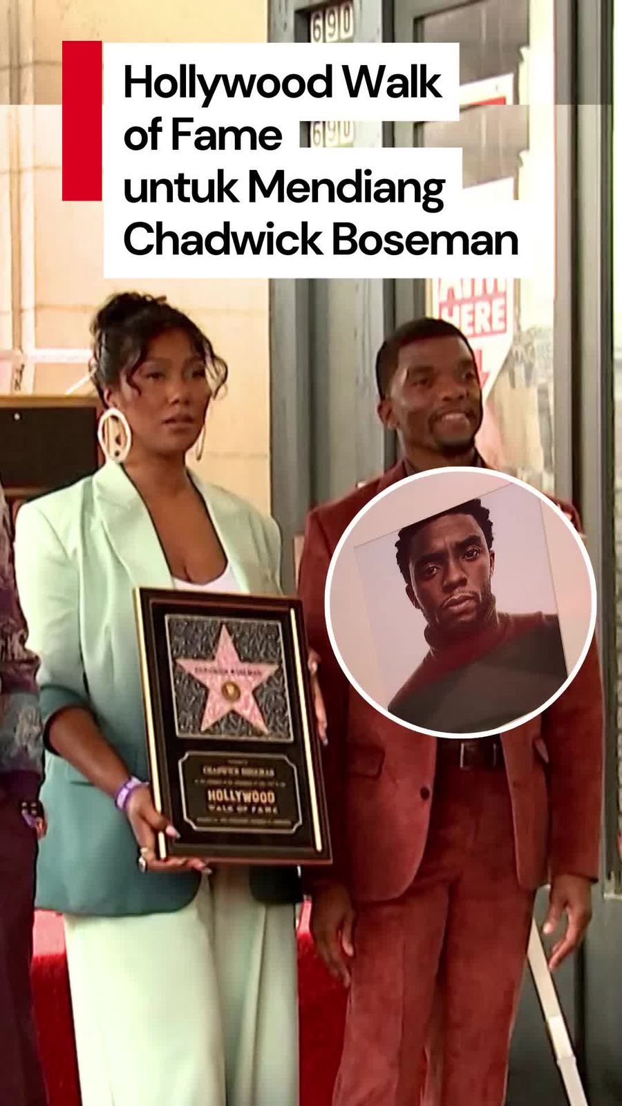 Video: Mendiang Chadwick Boseman Dianugerahi Bintang di Walk of Fame