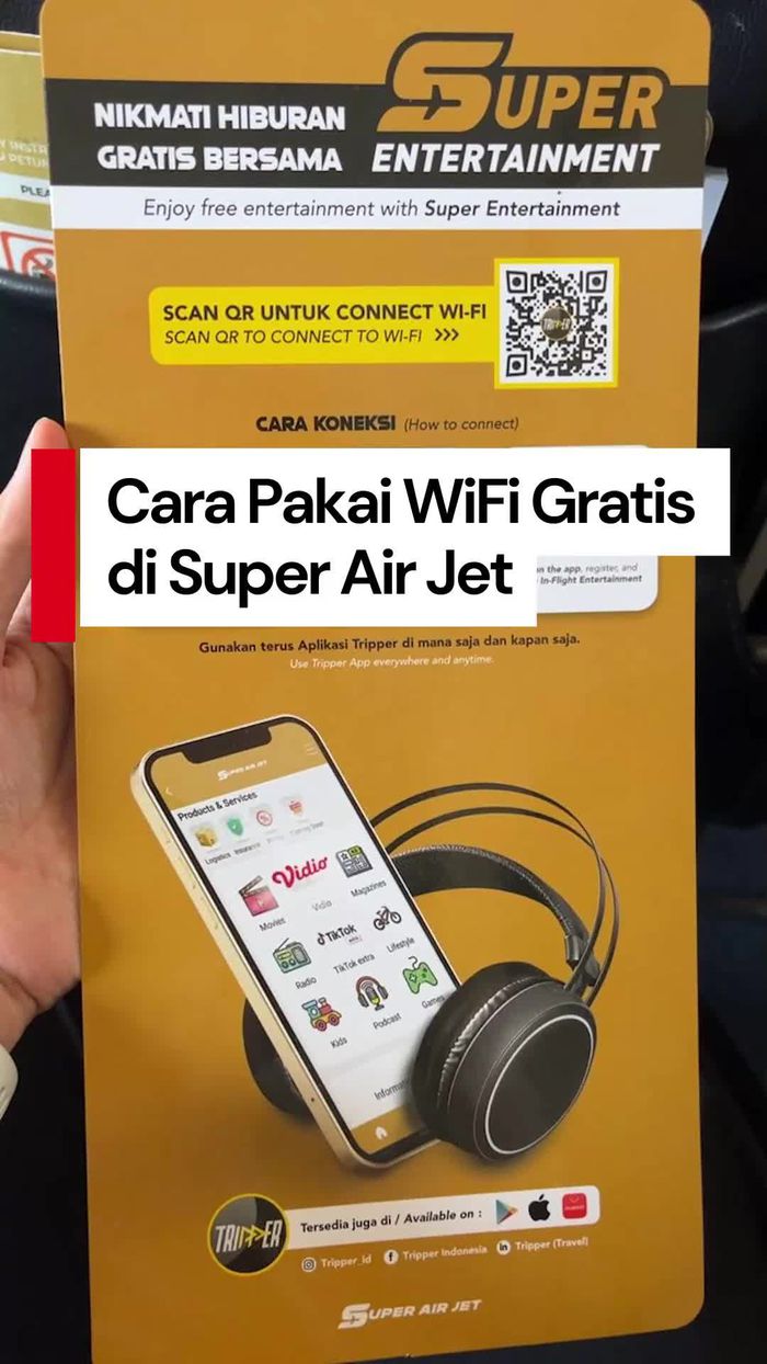 Video: Cara Pakai WiFi di Pesawat Super Air Jet, Bisa Buat Nonton Film!