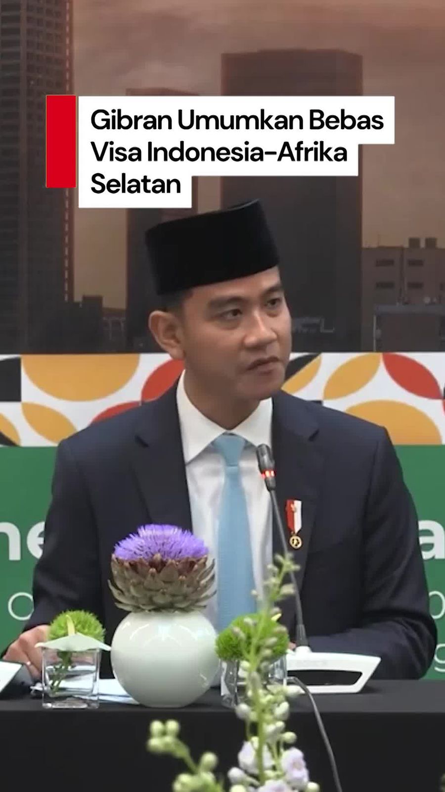 Video: Gibran Umumkan Indonesia-Afrika Selatan Bebas Visa