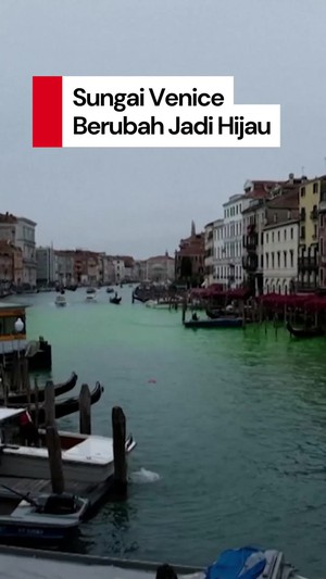 Video: Sungai Venice Berubah Jadi Hijau Imbas Protes Aktivis Iklim