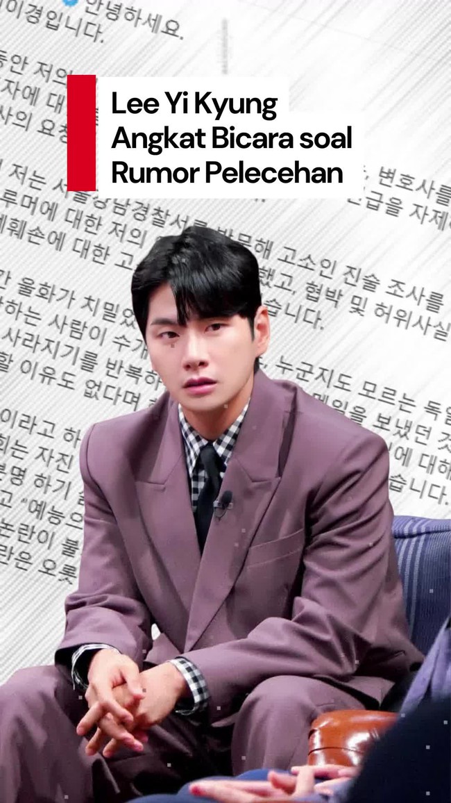 Video: Pernyataan Lee Yi Kyung soal Rumor Pelecehan yang Menerpa Dirinya