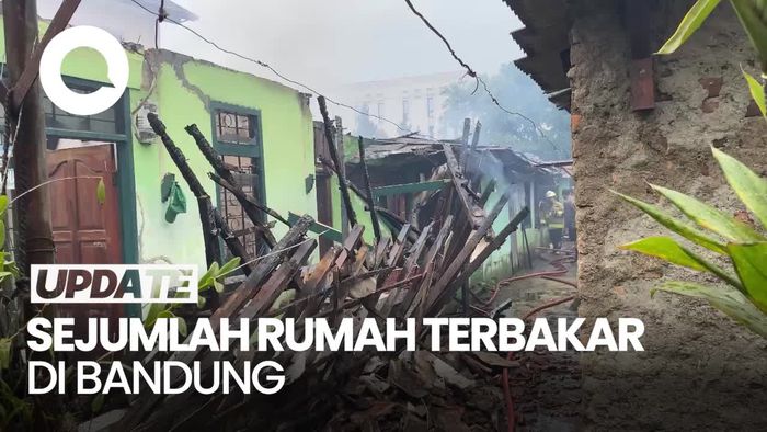 Video: Sejumlah Rumah Terbakar di Lengkong Bandung, 1 Orang Tewas