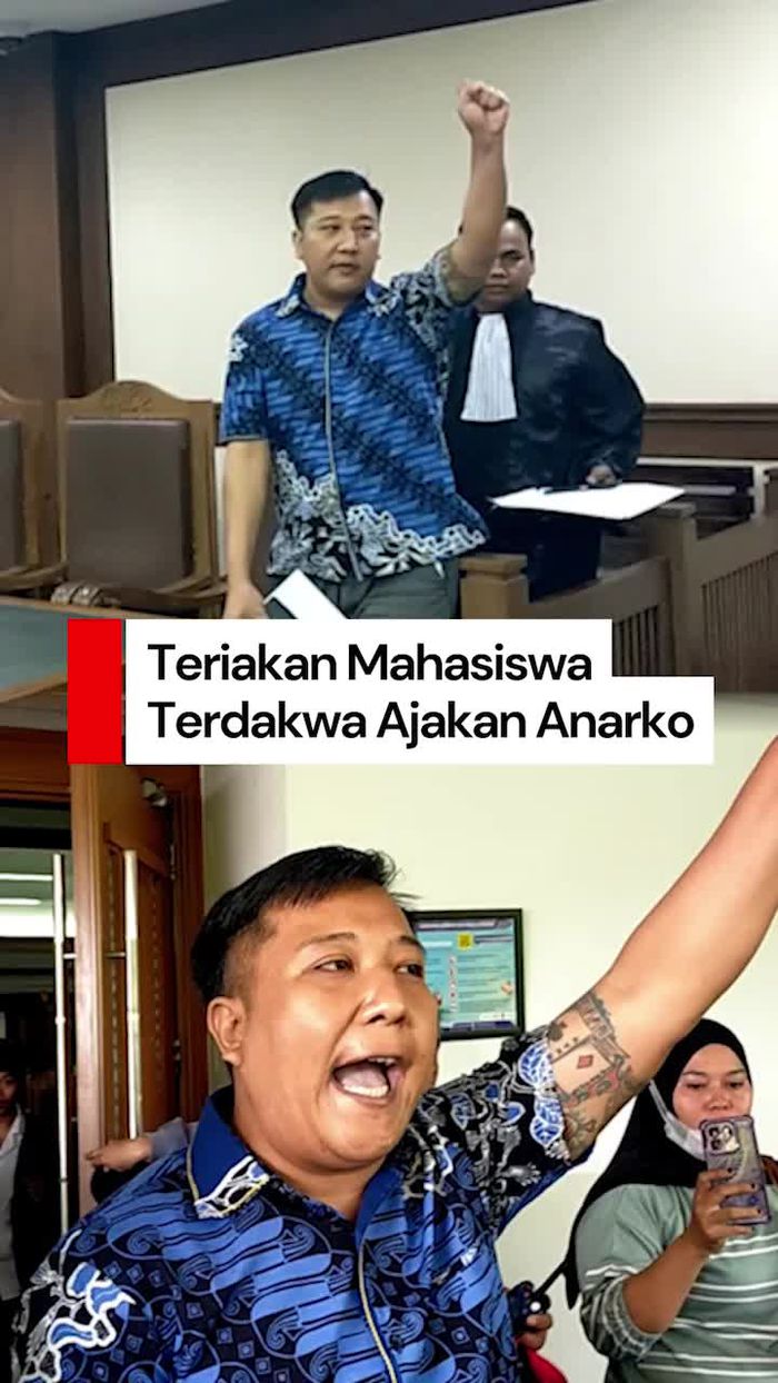 Video Mahasiswa Terdakwa Ajakan Anarko Teriak di Pengadilan: Hidup Rakyat!