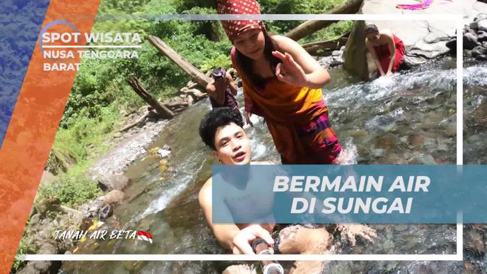 Nikmati Kegiatan Seru Bermain Air di Sungai Desa Senaru, Nusa Tenggara Barat  