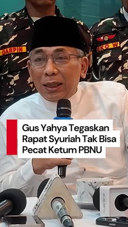 Video Gus Yahya: Rapat Syuriah Tak Bisa Pecat Pengurus PBNU
