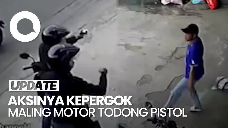 Video: Aksi Maling Motor di Depok Todongkan Pistol Usai Aksinya Dipergoki