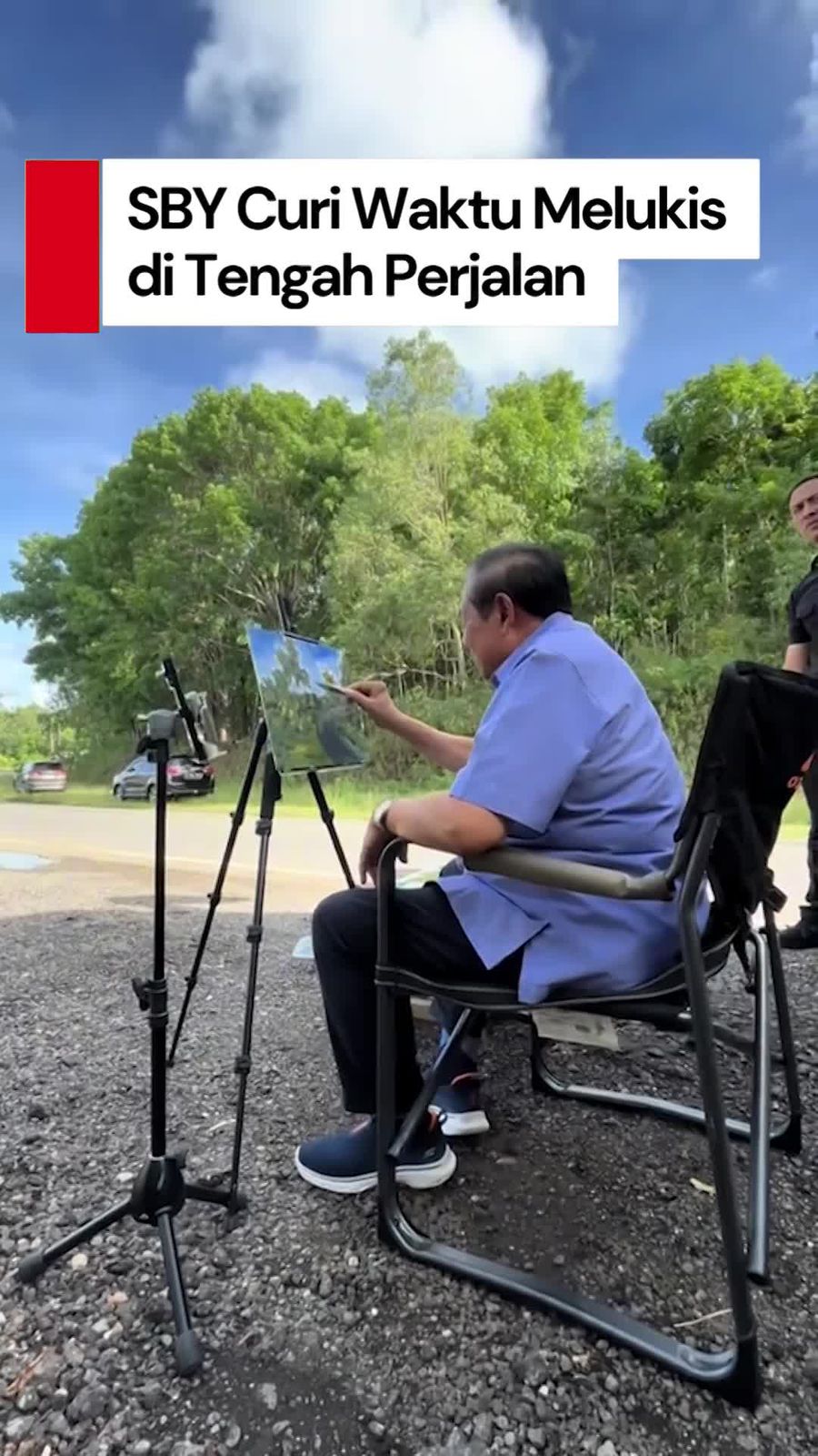 Video: Kala SBY Tiba-tiba Melukis di Tengah Perjalanan Menuju Pacitan
