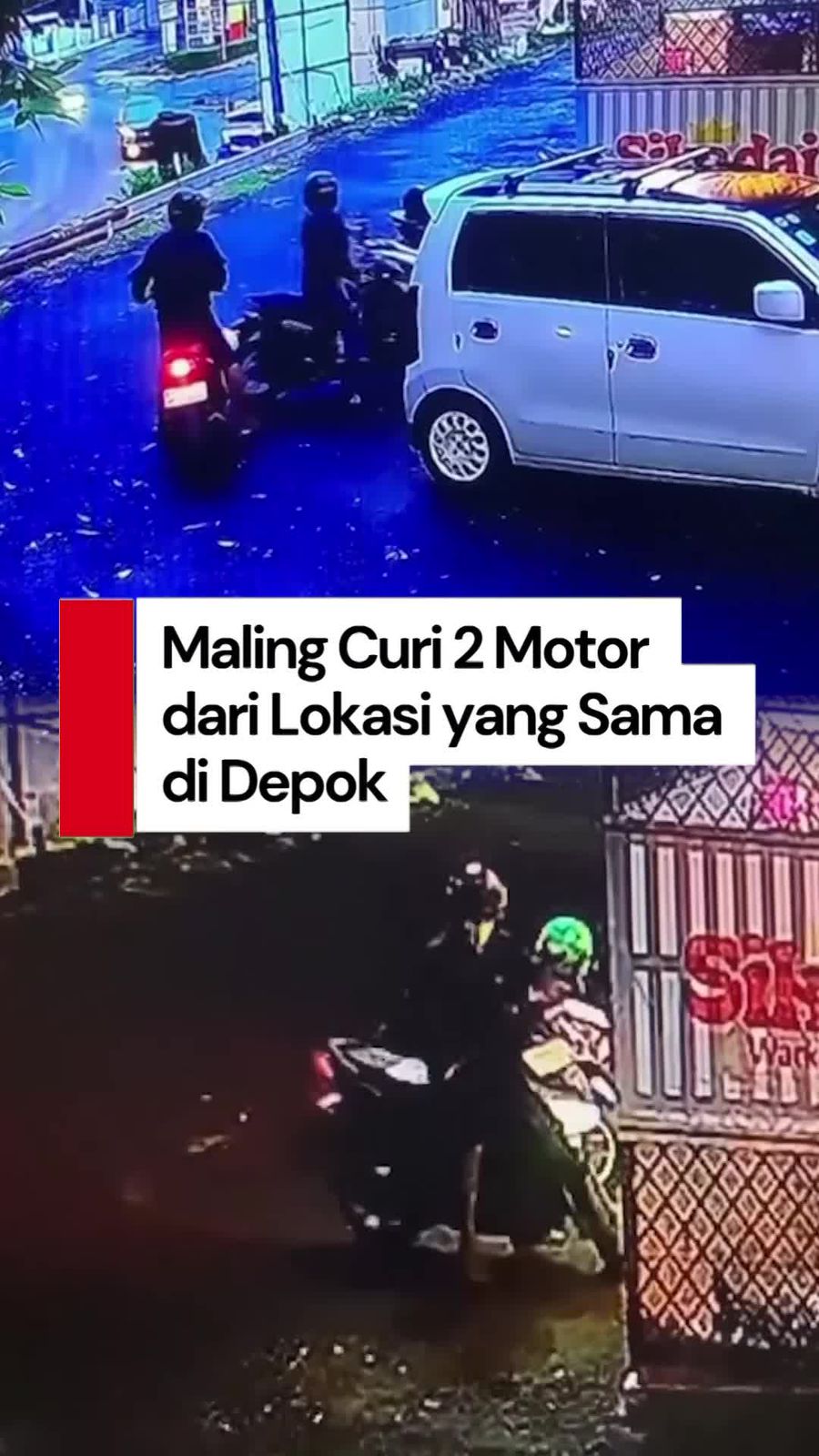 Video: Viral Maling Curi 2 Motor dari Lokasi yang Sama di Depok