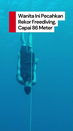 Video: Rekor Dunia Terbaru Freediving Tanpa Sirip, Capai 86 Meter!