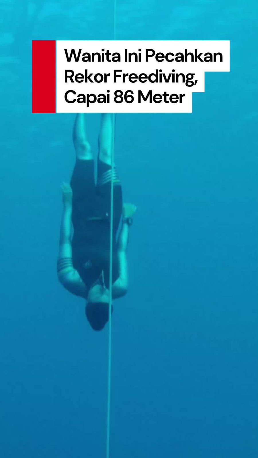 Video: Rekor Dunia Terbaru Freediving Tanpa Sirip, Capai 86 Meter!
