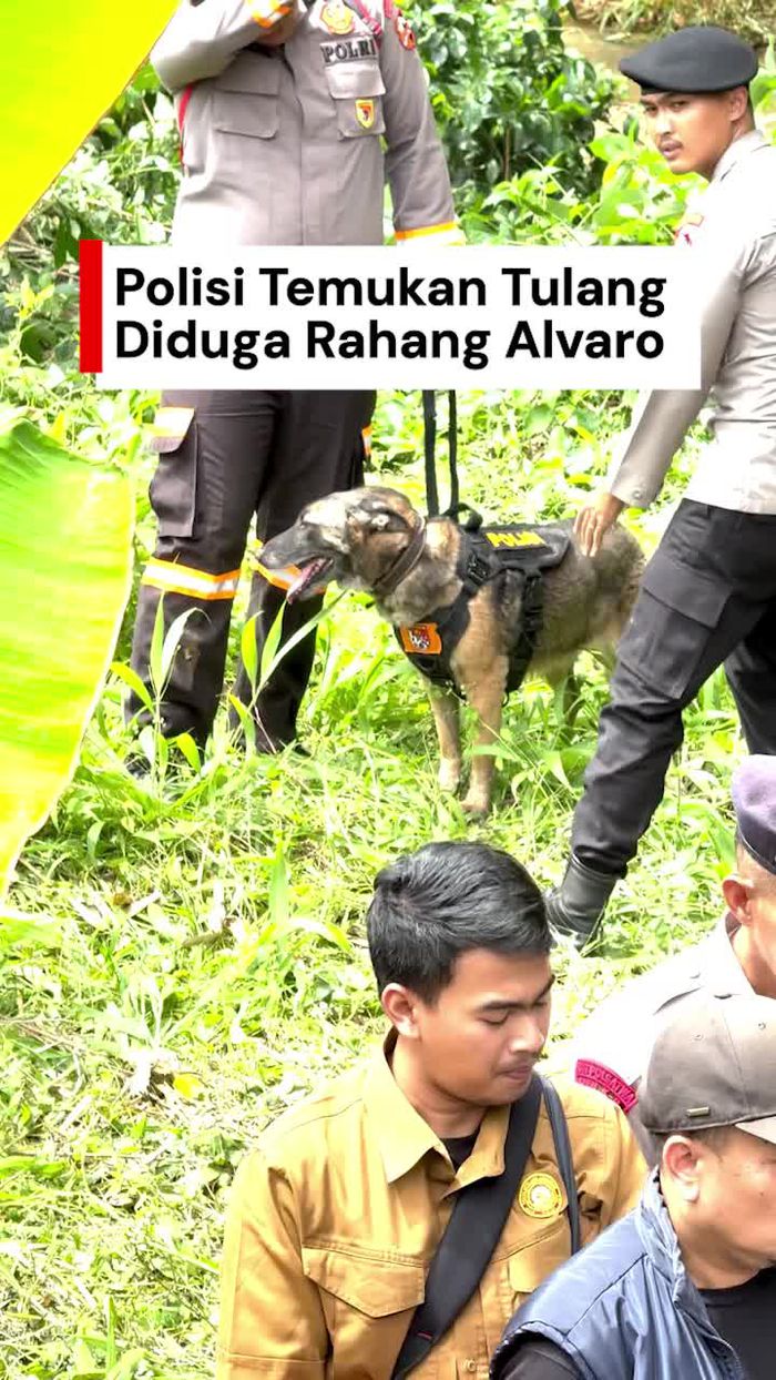Video Polisi Cari Sisa Kerangka Alvaro, Temukan Tulang Diduga Rahang