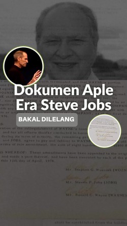 Video: Dokumen Kontrak Bersejarah Apple Era Steve Jobs Bakal Dilelang