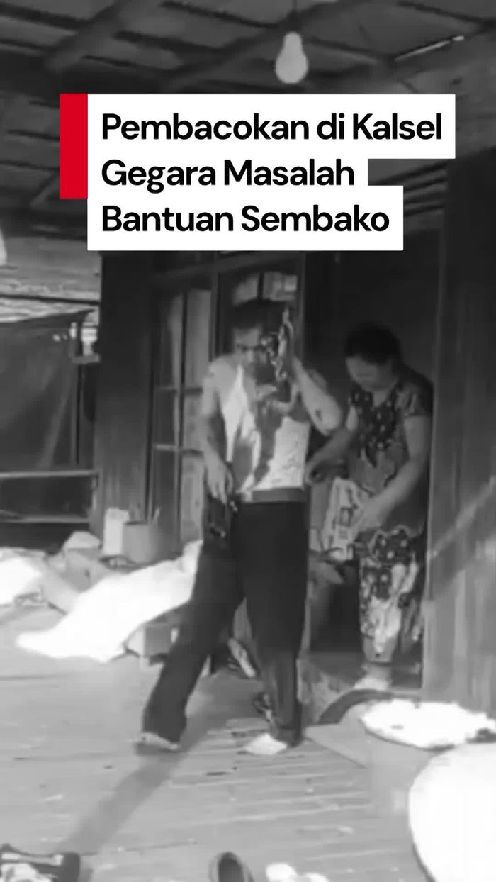 Video: Pria di Kalsel Bacok Aparat Desa gegara Tak Dapat Bantuan Sembako