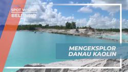 Bersepeda Menuju Danau Kaolin yang Memukau di Belitung  