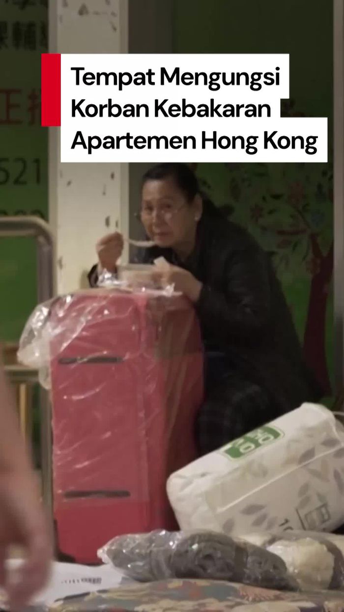 Video: Korban Kebakaran Apartemen Hong Kong Pilih Mengungsi di Mal