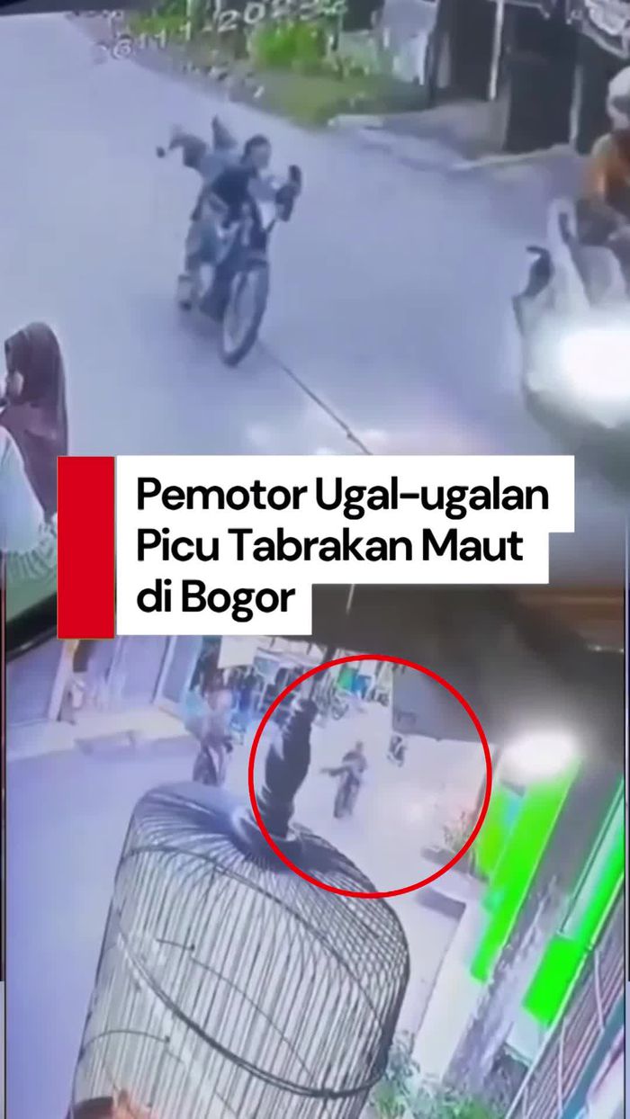 Video: Ulah Pemotor Ngebut Bergaya Superman Berujung Tabrakan Maut di Bogor