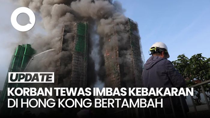 Video: Korban Tewas Akibat Kebakaran Apartemen di Hong Kong Jadi 94 Orang