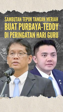 Video: Momen Purbaya-Teddy Disambut Riuh Tepuk Tangan dari Guru