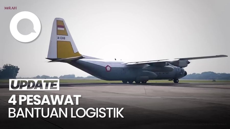 Video: 4 Pesawat Bantuan Makanan hingga Obat Diterbangkan ke Aceh, Sumut dan Sumbar