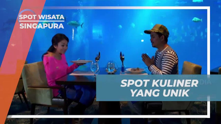 Menikmati Kuliner Unik di Ocean Restaurant by Cat Cora dan Makan di Tengah Akuarium di Singapura  