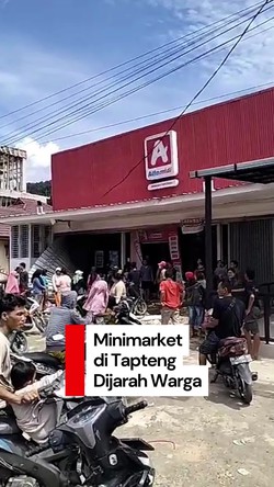 Video: Warga Jarah Minimarket di Tapteng, Diduga Karena Belum Dapat Bantuan
