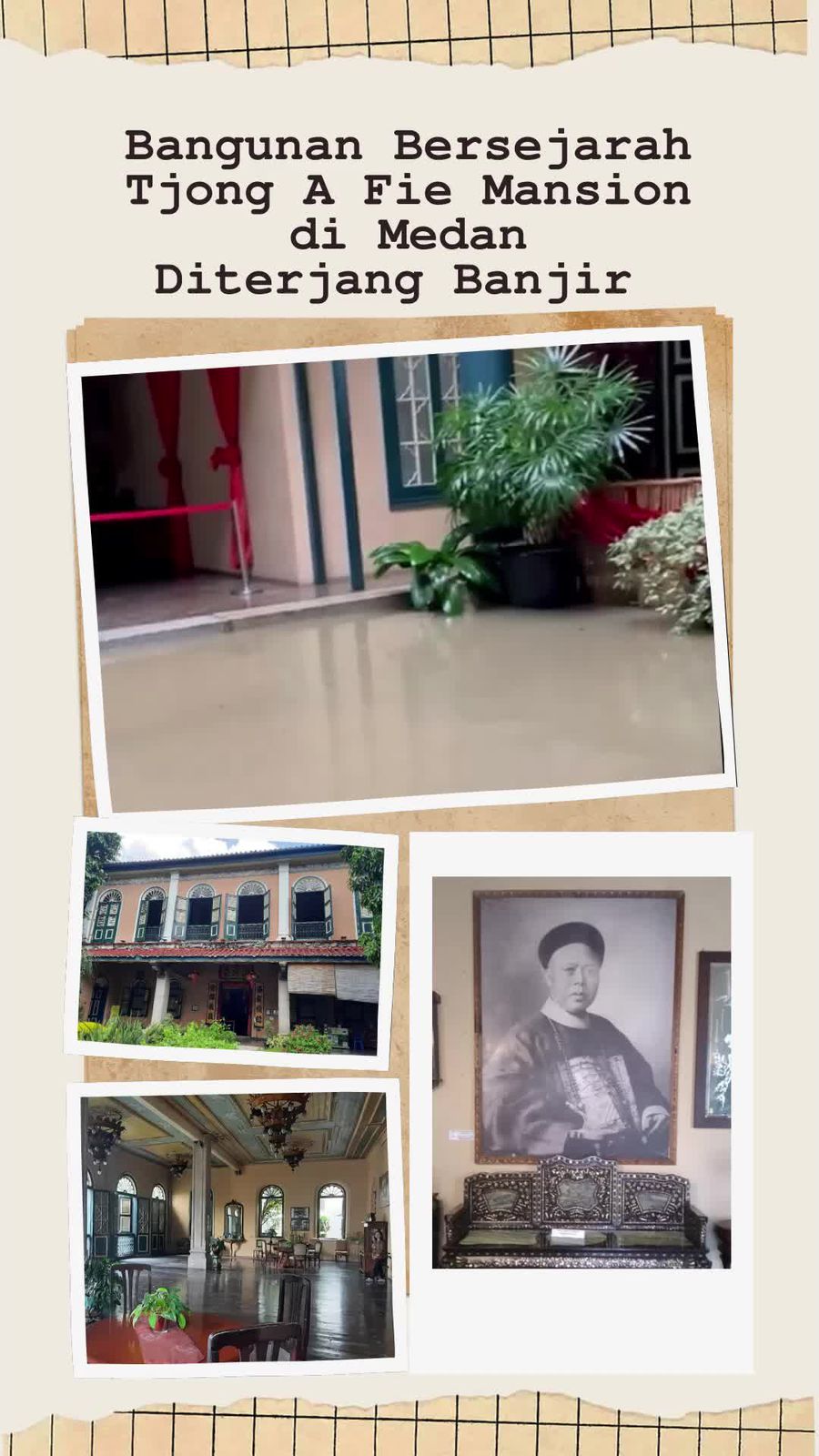 Video Kondisi Tjong A Fie Mansion yang Ikut Terendam Banjir di Medan
