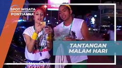 Berpartisipasi dalam Tantangan Malam Hari dan Membagikan Merchandise di Pontianak  