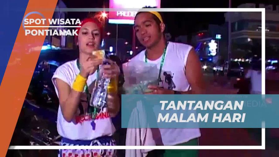 Berpartisipasi dalam Tantangan Malam Hari dan Membagikan Merchandise di Pontianak  