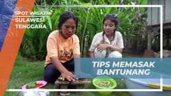 Belajar Memasak Bantunang di Gusungan Pasir Labunta Sulawesi Tenggara  