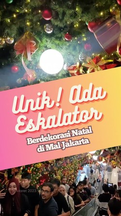 Video: POV Naik Eskalator Viral Berdekorasi Natal di Mal Jakarta