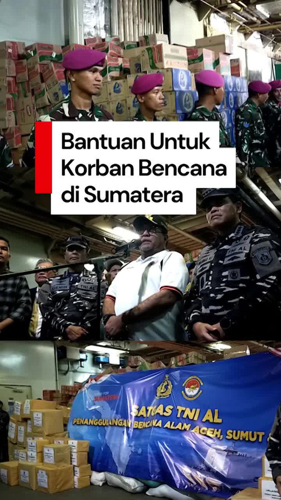 Video: Wagub Rano-KSAL Lepas Bantuan untuk Korban Banjir Aceh-Sumatera
