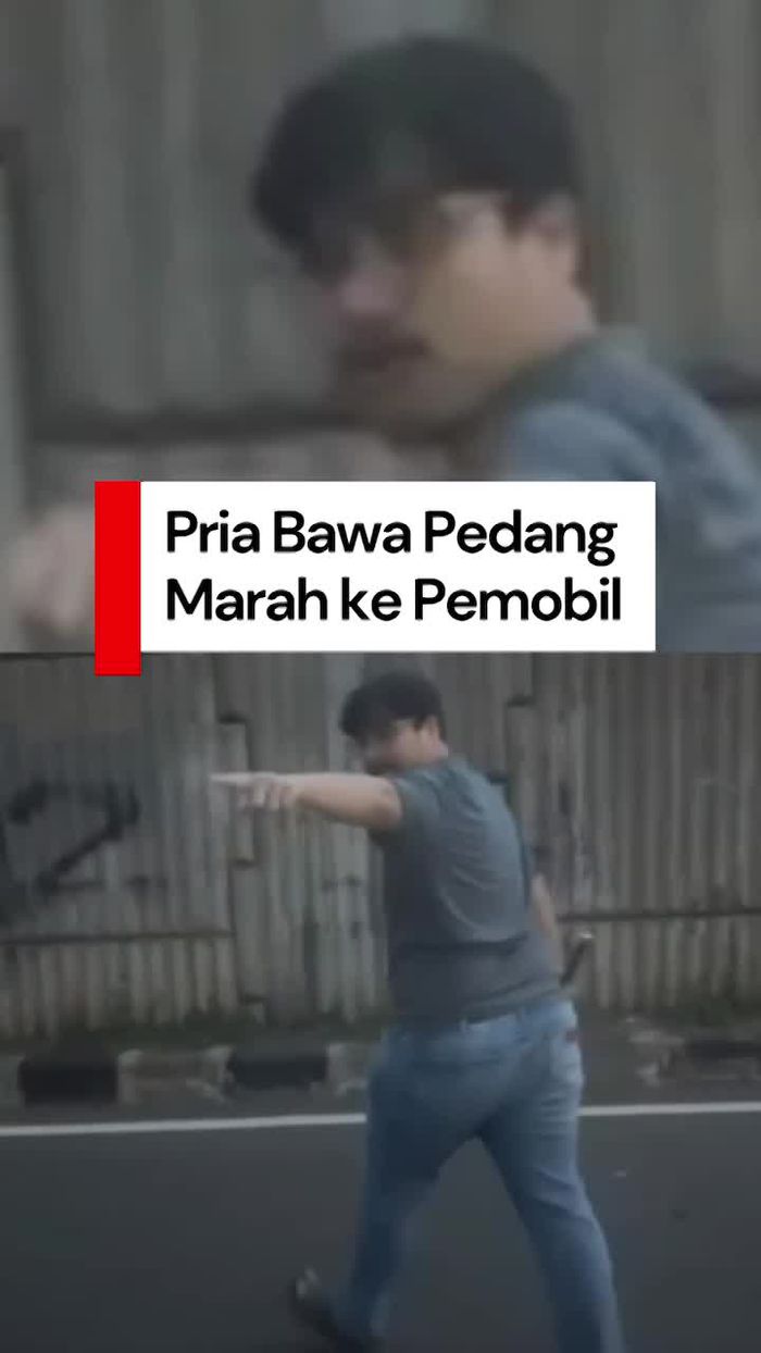 Video Viral Pria Bawa Pedang Marah ke Pemobil di Jaksel