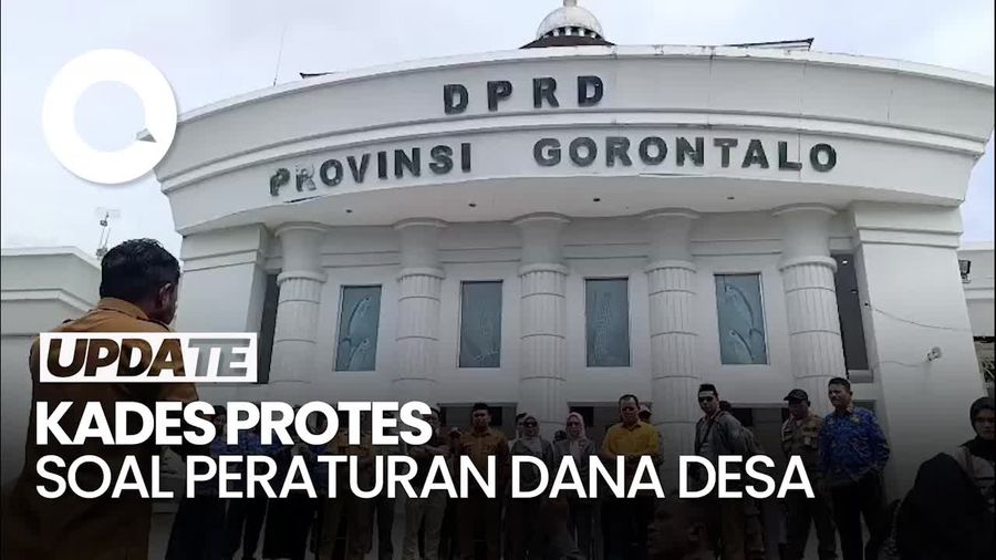 Video: Kades di Gorontalo Gelar Demo Protes Regulasi Dana Desa