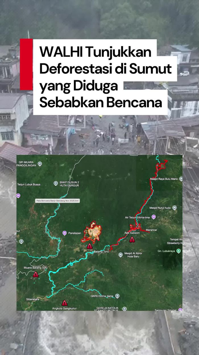 Video Citra Satelit Deforestasi di Sumut yang Diduga Sebabkan Bencana