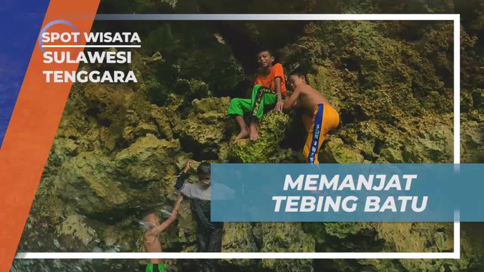 Memanjat Tebing Batu yang Menantang di Goa Kontamale di Sulawesi Tenggara  