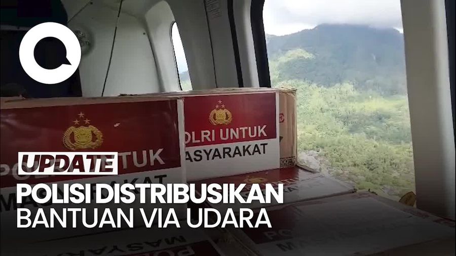 Video: Momen Polri Kirim Bantuan Logistik ke Sumatera Via Udara