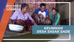 Menyaksikan Keunikan Memperlihatkan Ibu-Ibu Mengepel dengan Kotoran Kerbau di Lombok  