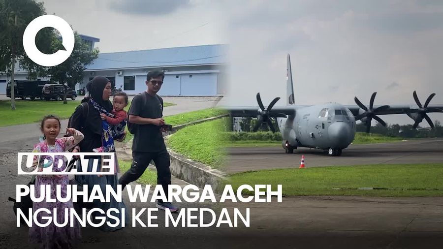 Video: Logistik Habis, Warga Aceh Ngungsi ke Medan Numpang Pesawat Hercules