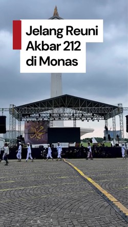 Video Situasi Terkini di Monas Jelang Reuni 212, Warga Mulai Berdatangan