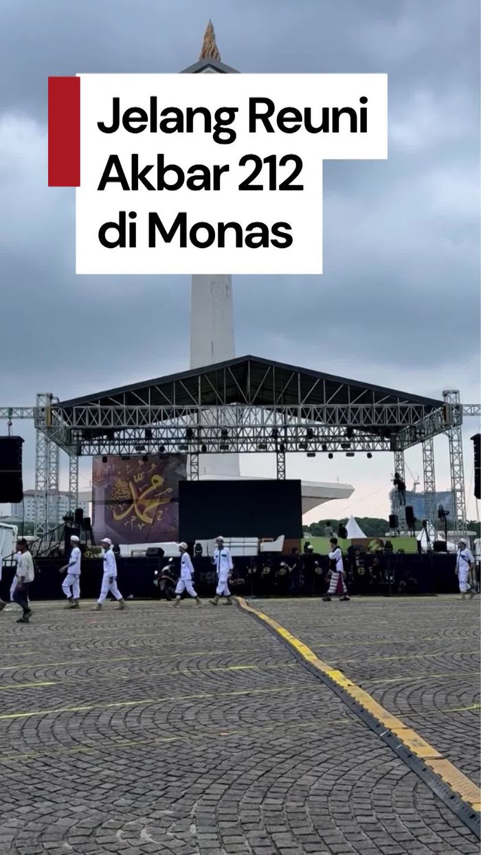 Video Situasi Terkini di Monas Jelang Reuni 212, Warga Mulai Berdatangan