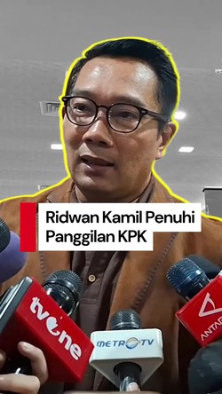 Video Ridwan Kamil Tiba di KPK: Ini yang Saya Tunggu-tunggu