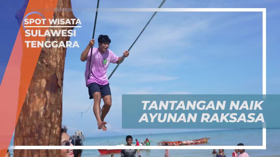 Menantang Diri Naik Ayunan Raksasa di Sulawesi Tenggara  