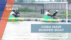 Menikmati Keseruan Bumper Boat di Taman Air Sabda Alam, Garut  